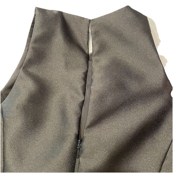 Alfred Sung Style: D7077 Bridesmaid Formal Prom Dance Taffeta Black Dress-2 - Picture 14 of 16